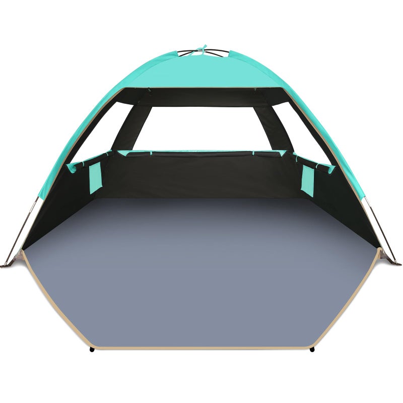 Gorich Beach Tent Sun Shelter for 3/4/6/8/10 Person with UPF 50ï¼‹ UV Protection, Lightweight & Easy Setup Beach Shade Canopy, Portable Beach Shade Tent Beach Cabana - Image 1