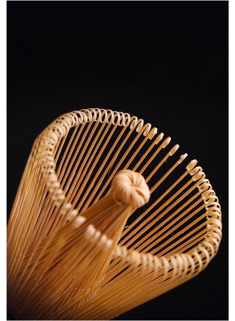 GuRiver 6 Piece Matcha Tea Set Matcha Whisk Kit Matcha Ceramic Bowl Matcha Whisk, White Whisk Holder Stainless Steel Tea Sifter Traditional Scoop Perfect Set to a Traditional of Matcha Tool - Image 5