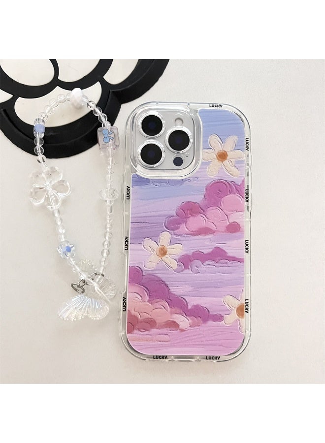 NIBEMINENT Oil Painting Flowers Protective TPU Case Cover For iPhone 15 Pro Max Clear - Image 2