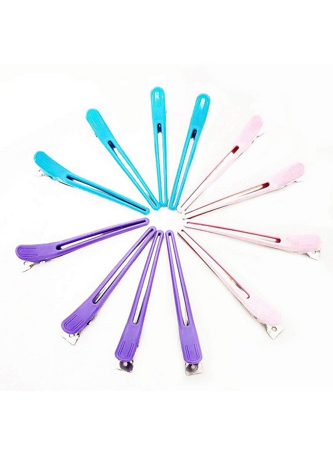 Foreign Holics Multicolored Section Clips For Hair Styling Light Colors12 Pcs Black) - Image 2