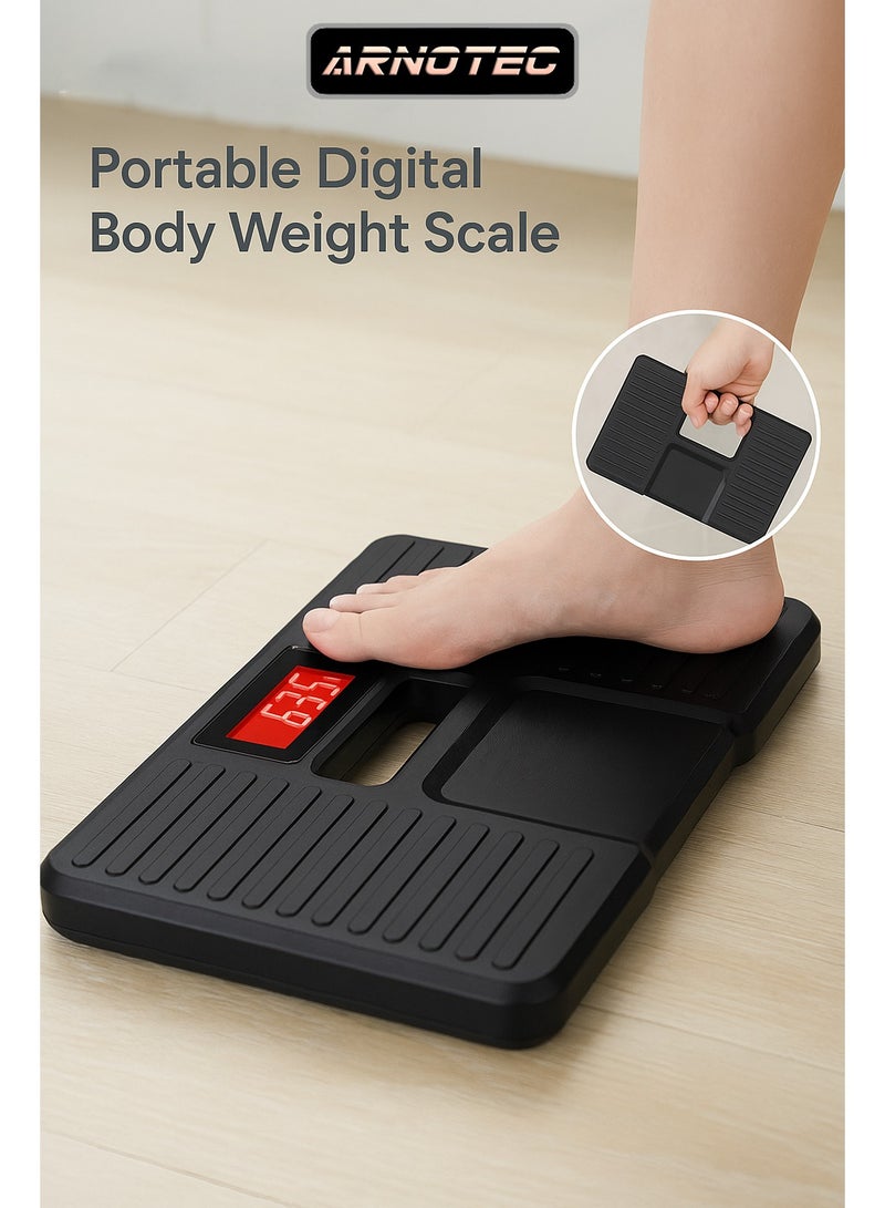 ARNOTEC Portable Digital Body Weight Scale – 330LB/150KG Electronic Health Scale with LCD Display, Unit Switch (KG/LB/Jin), Lock Alarm, Tare Function – for Home, Travel, and Parcel Weighing - Image 1
