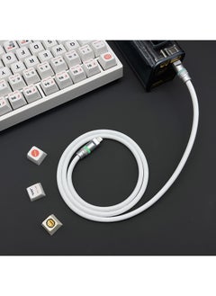 Luminous Super Soft Silicone Data Cable For Apple For Iphone15 For Huawei For Xiaomi Mobile Phone Super Fast Charging Wholesale-Color:1.5 M USB To For Iphone 12W-Model:White (luminous Head)