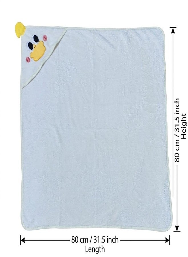 Butterthief Hooded Baby Wrapper Cum Baby Bath Towel – Super Soft Fur Newborn Baby Blanket, Infant Swaddle Wrap & Kids Hooded Towel for Baby Boys & Girls (0–3 Years) | Yellow Duck Design - Image 3