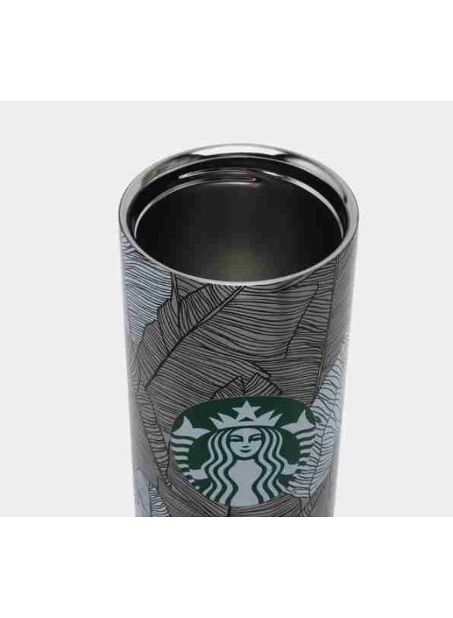 ستاربكس كوب فضي من الفولاذ المقاوم للصدأ مع أوراق الشجر - 12 أونصة (355 مل) - Image 2