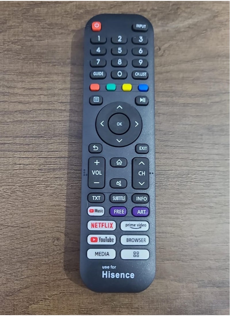HuHa Hisense Smart TV Remote Control Black Compatible With Hisense Nikai Arrow Haam MTC  - Image 2