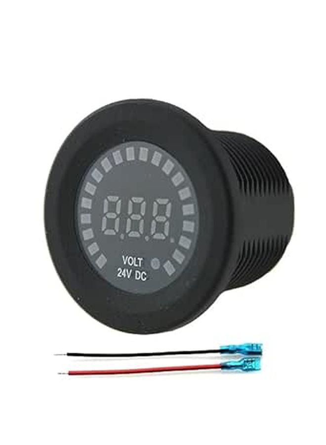 24V فولتميتر رقمي LED مقاوم للماء لمراقبة جهد السيارة والدراجة النارية - Image 1