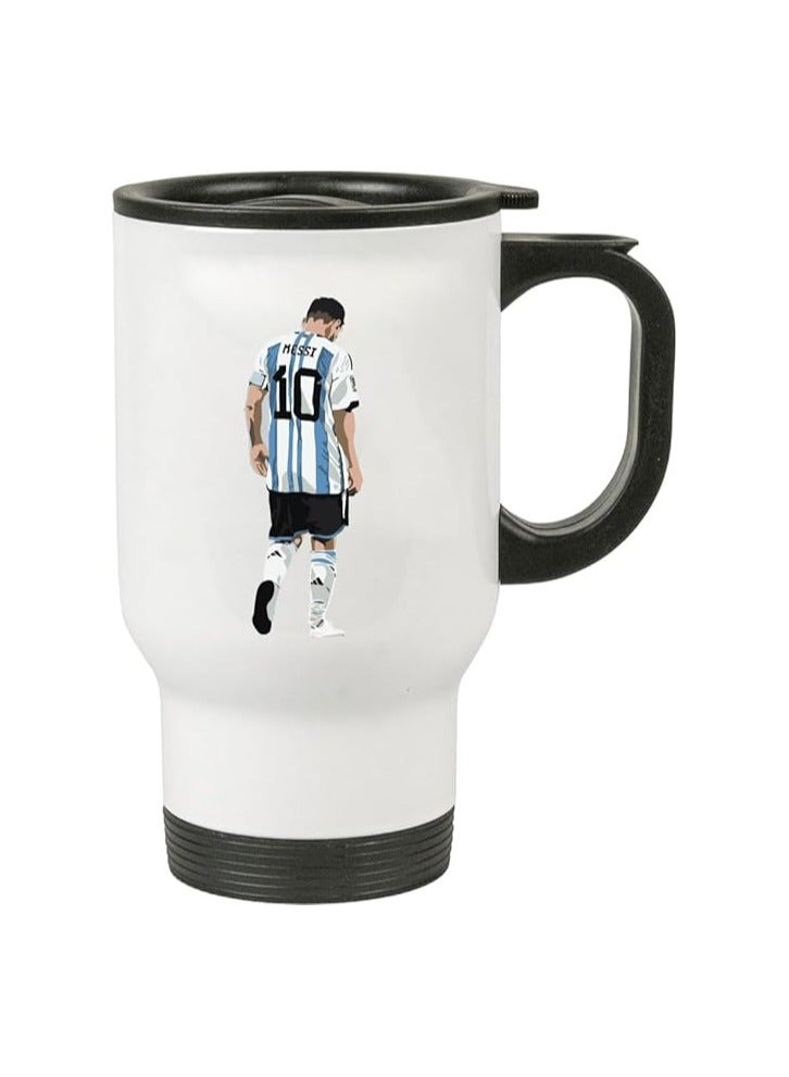 Football Super Hero Messi Printed Travel Coffee Mug - Gift for Football Sports Fan - Travel Mug Gifts for Friends - Image 2
