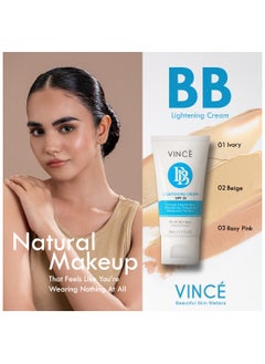 VINCE BB Cream – Rosy Pink (VBBC 03) – All-in-One BB & Fairness Cream – Hydrates, Primes & Conceals Imperfections for Brighter, Flawless Skin & Natural Coverage – With SPF 25, 50ml  - Image 2