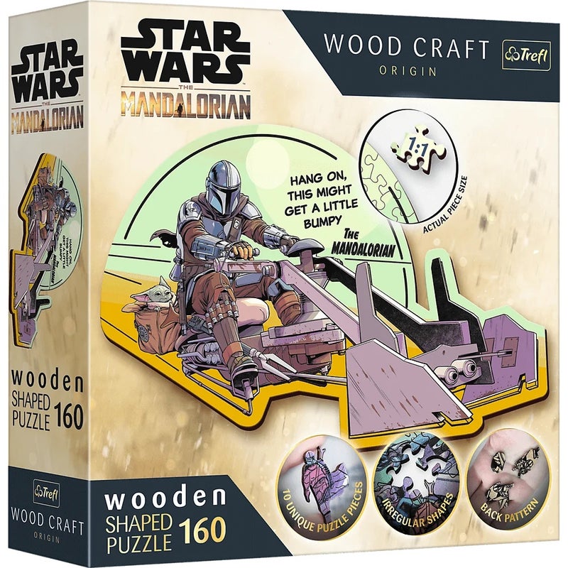 Trefl - Wood Craft Origin Star Wars The Mandalorian 160 Pieces - 20187 - Image 1