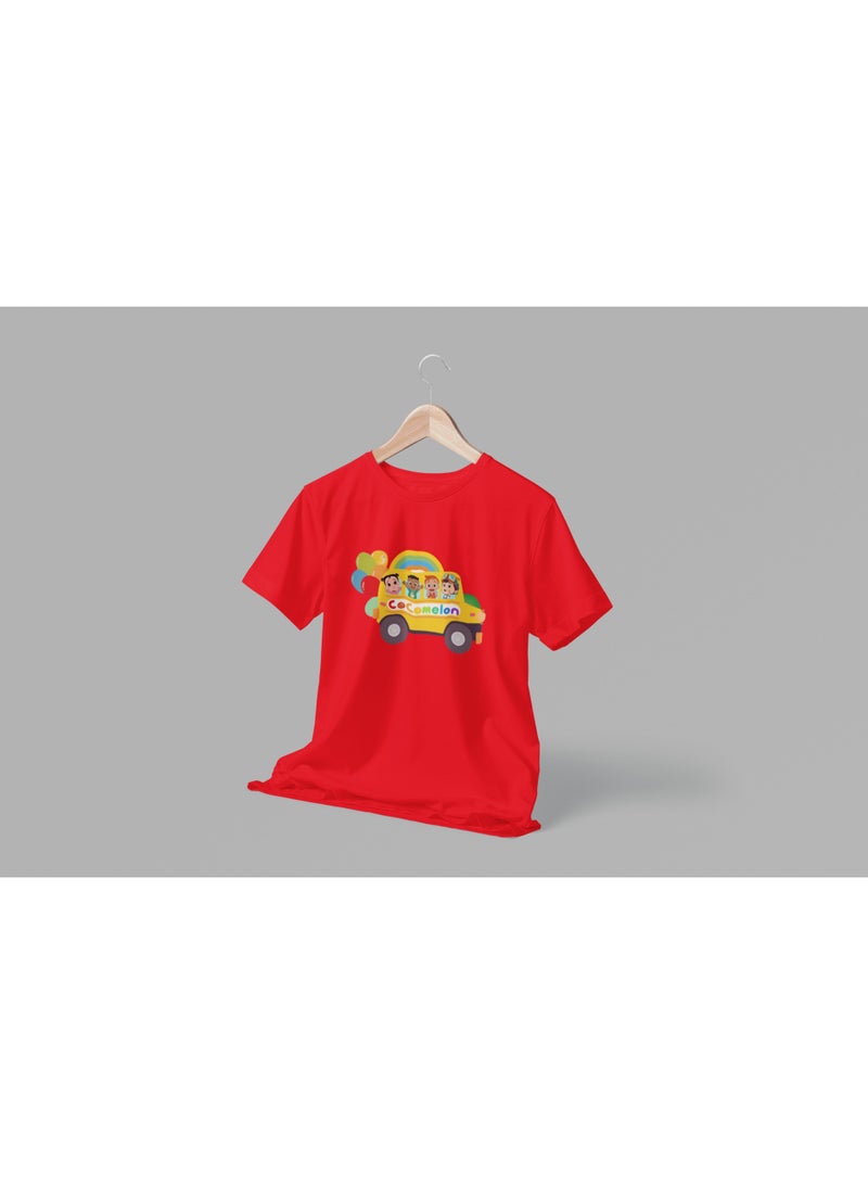 ZOOM Cocomelon Kids T-Shirt with Bright Character Print for Everyday Wear