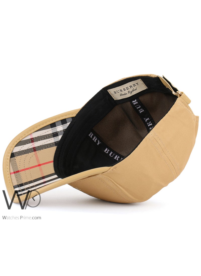 BURBERRY Burberry Baseball Cap Beige Color Cotton Hat For Men  - Image 4