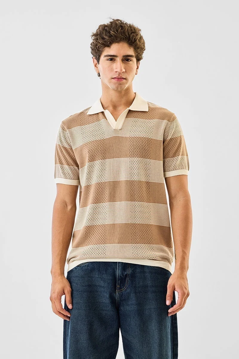 سنيتش تي شيرت بولو محبوك قطن %