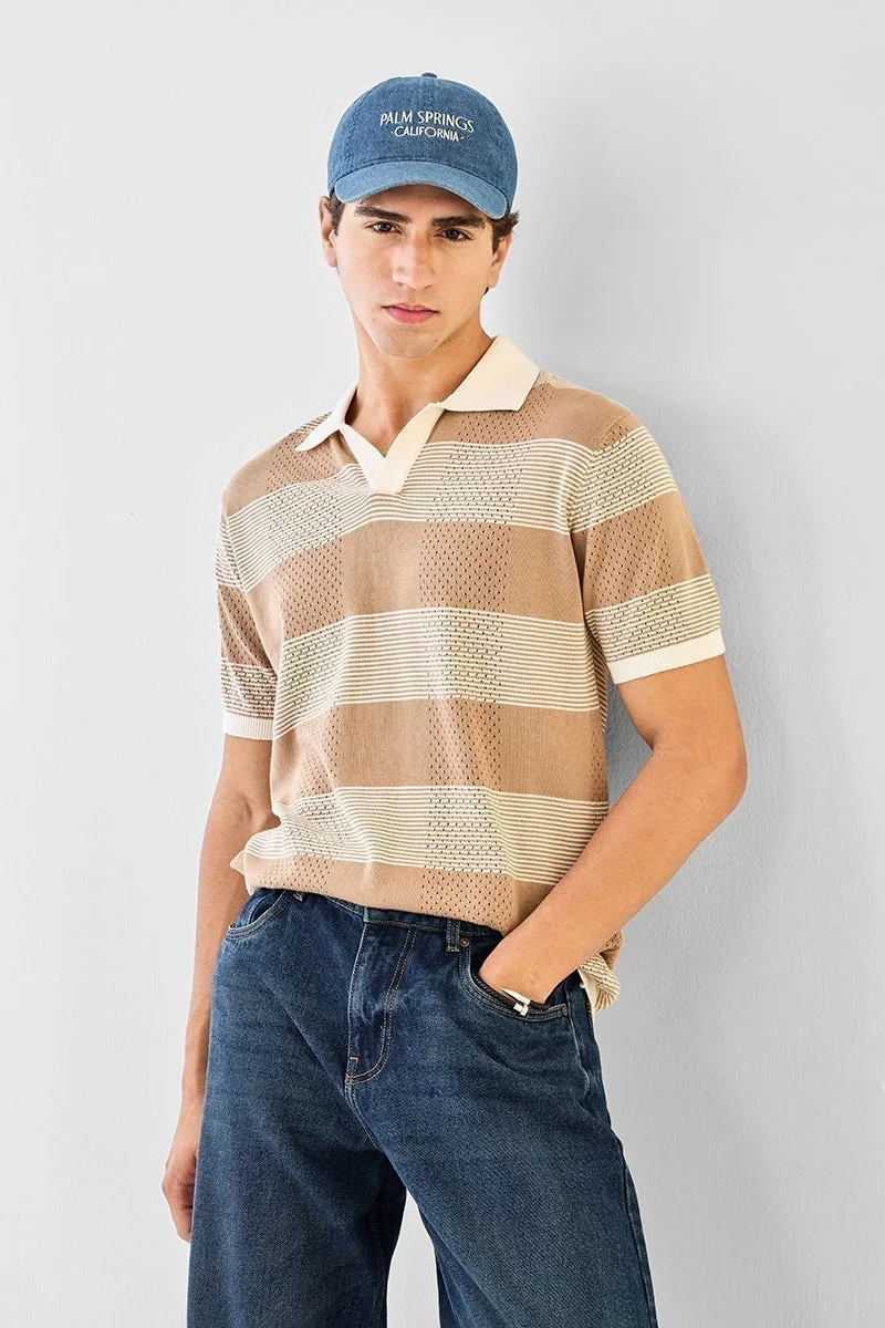 SNITCH 100% Cotton Knitted Polo T-Shirt