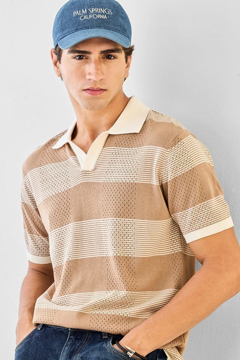 SNITCH 100% Cotton Knitted Polo T-Shirt