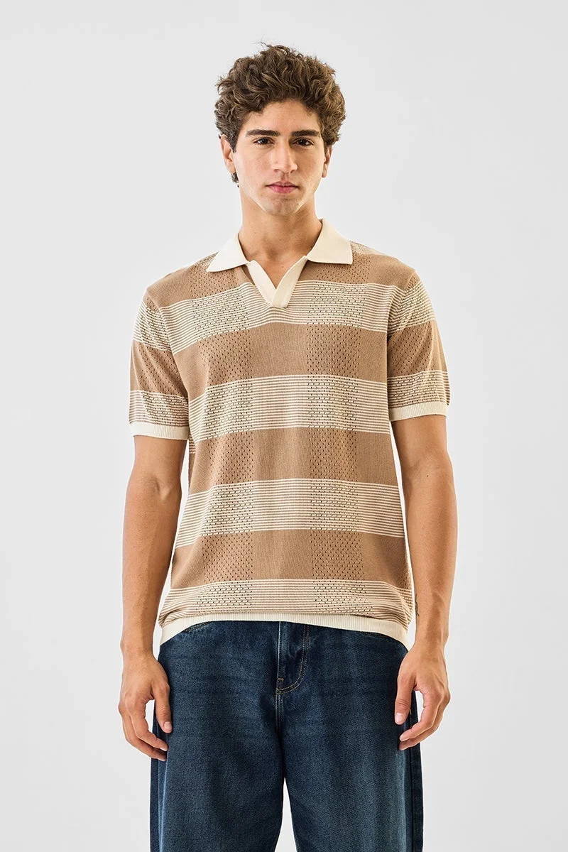 سنيتش تي شيرت بولو محبوك قطن %