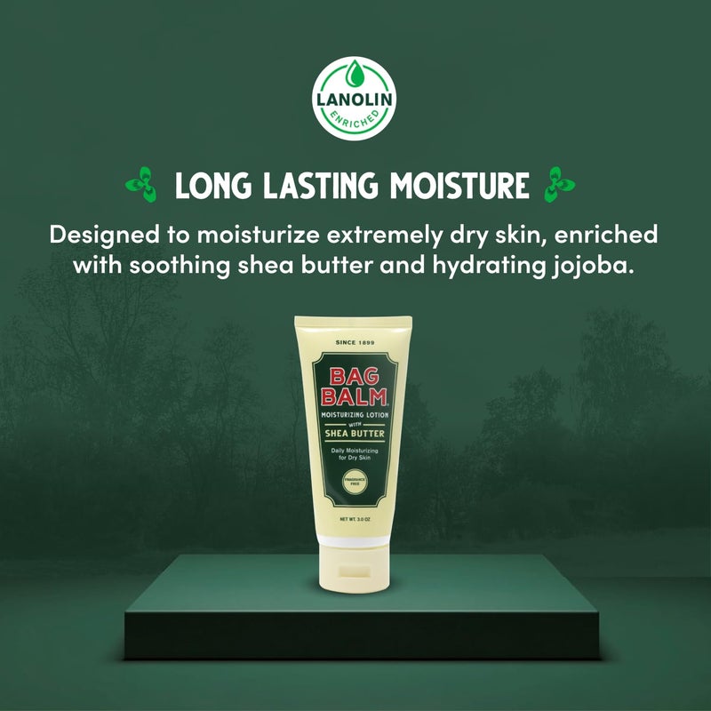 Bag Balm بغ بالسم: لوشن اليدين والجسم الأصلي من فيرمونت للبشرة الجافة مع زبدة الشيا والجو جوبا، لوشن يومي لليدين الجافة - خالي من العطور، مرطب غير دهني لليدين، أنبوب - 3 أونصات، عبوة 2 - Image 4