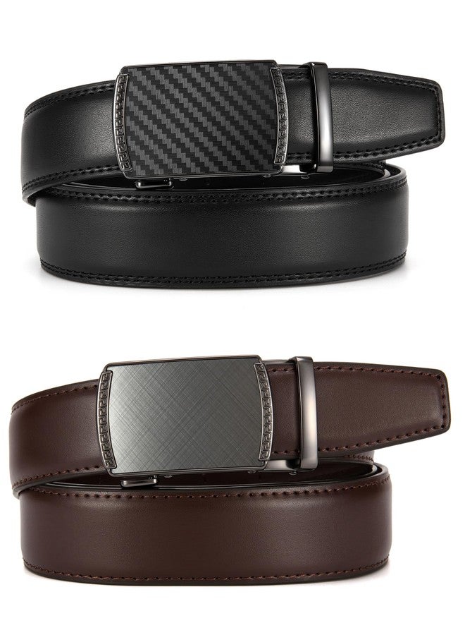 تشاورين حزام رجالي رسمي من الجلد من تشاورين - عبوة من قطعتين - حزام رجالي بسقاطة للقميص الرسمي والسروال في جميع المناسبات (32 مم) - Image 5