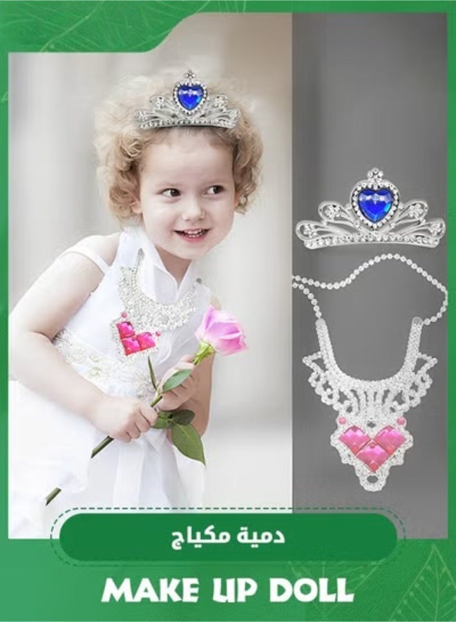 MIXDE Doll Head for Hair Styling and Make Up for Little Girls, Small Styling Head Doll with Hair Accessories for Girls Makeup Practice, Makeup Doll Head for Hair Styling Kids Toy Kit - Image 2