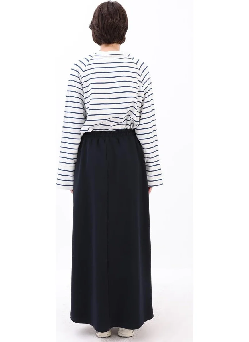 Allday Navy Blue-Two Pocket Skirt
