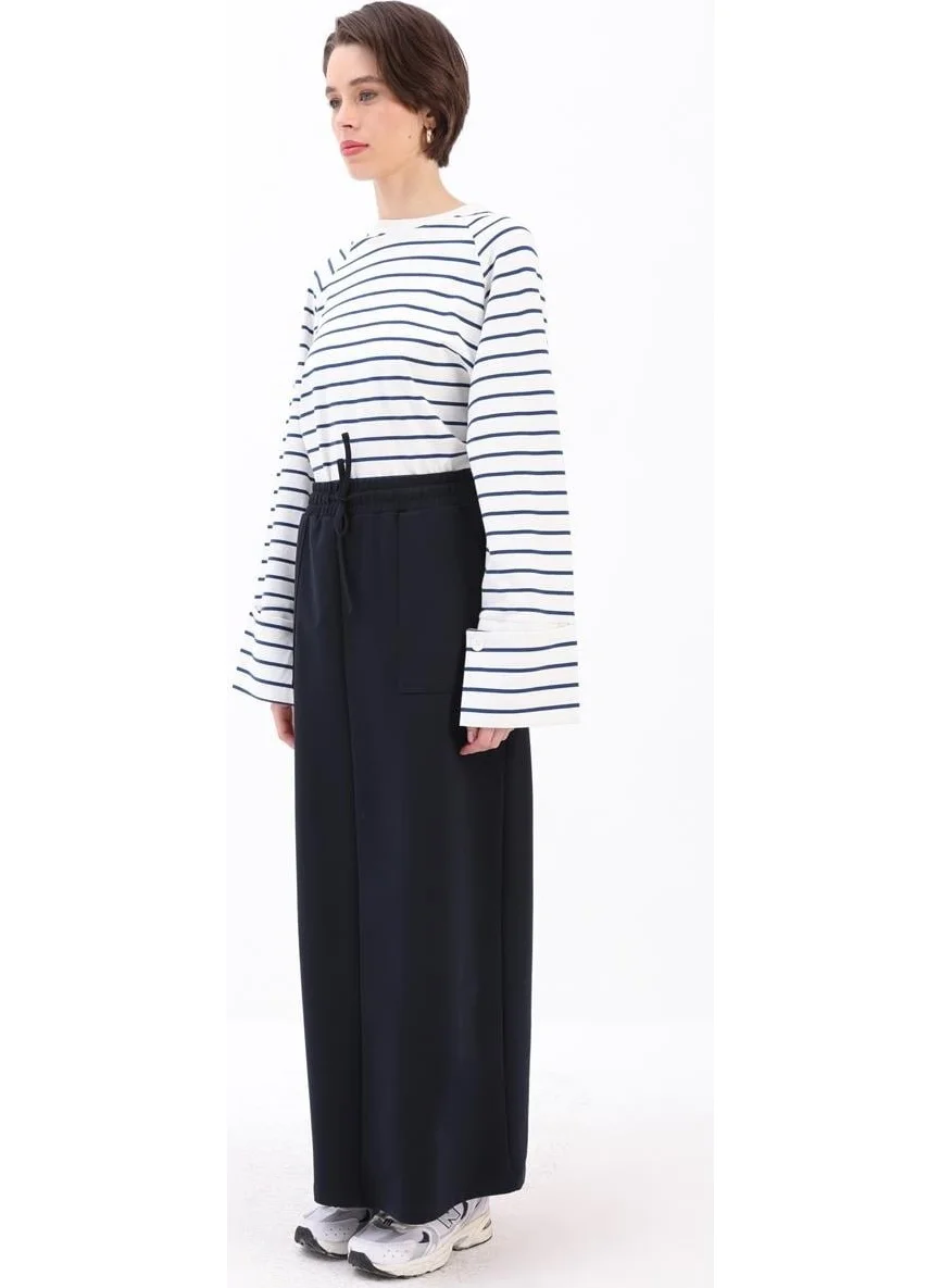 Allday Navy Blue-Two Pocket Skirt