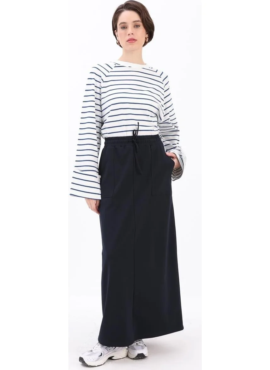 Allday Navy Blue-Two Pocket Skirt