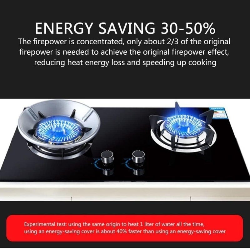 PUTHAK Gas Stove Burner Wok Stand Support, Gas Stove Burner Cover, Wind Shield Energy Saver, Heat Diffuser for Cooktop Range, Saves Cooking Time, 4/5 Claws & 8 Claws Gas Burner Stand & Cover (4 Claw) - Image 5