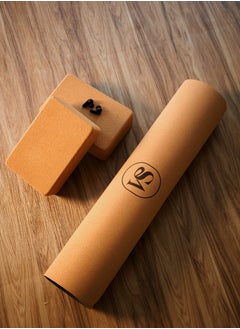 serenity axis cork yoga mat (blue lotus)  - Image 3