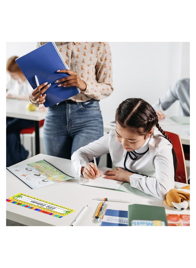 Zikra Student Desk Name Tags, Traditional Manuscript Name Tag Name Labels with Alphabet and Number, School Classroom Students Desks Teaching Supplies, 60 Pcs¬† (Pencil Style) - Image 3