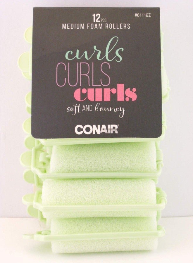 Conair Medium Foam Hair Rollers - 12 Pcs.