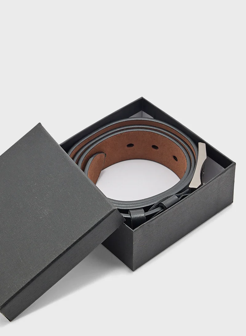 Robert Wood Genuine Leather Formal Belt
