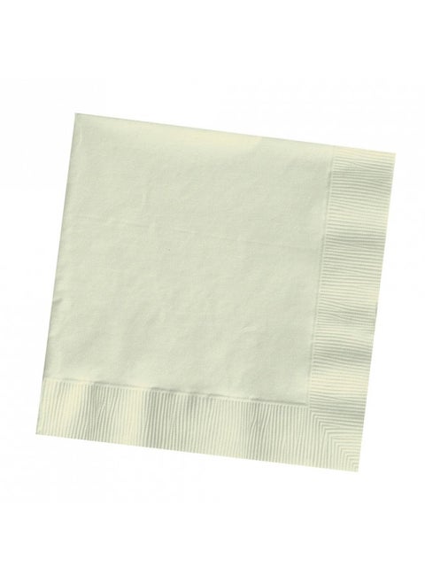 Creative Converting Touch of Color 2-Ply 50 Count Paper Lunch Napkins, Ivory