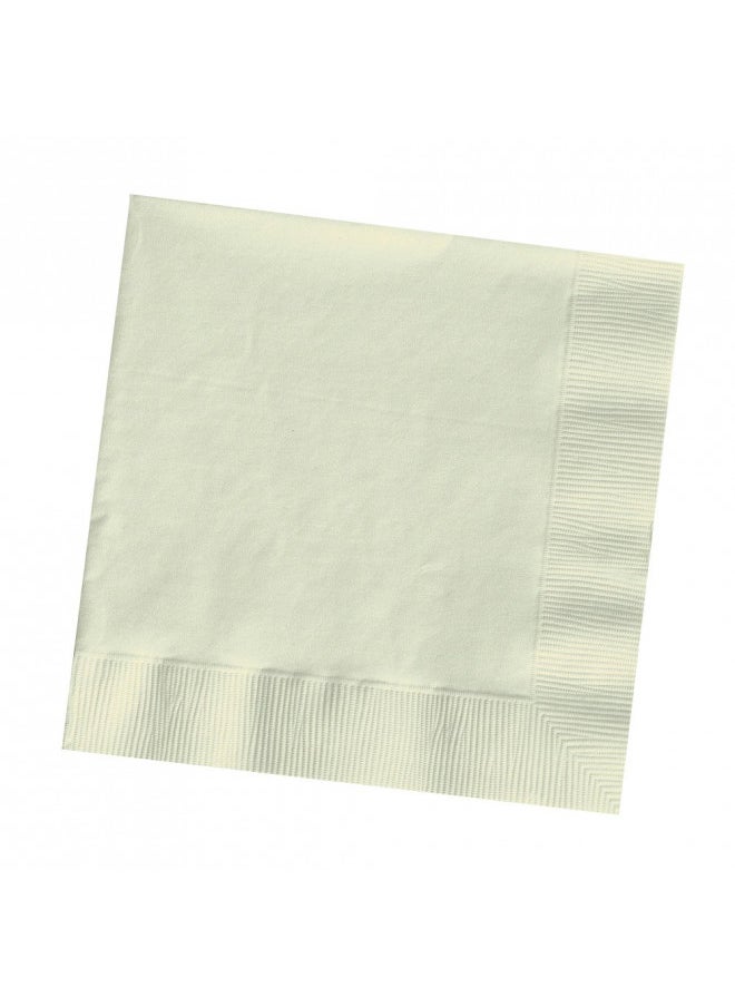 CREATIVE CONVERTING Creative Converting Touch of Color 2-Ply 50 Count Paper Lunch Napkins, Ivory 