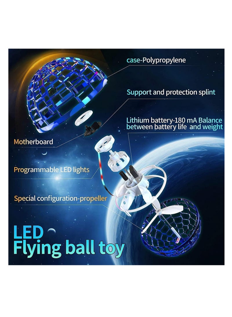 ECVV Flying Ball Spinner Toys - Flying Orb Magic Hand Controlled Flying Fidget Spinners Built-in RGB Lights Mini Drones Boomerang Orb UFO Toy - Gifts for Kids,Boys&Girls | RANDOM COLOR | - Image 2