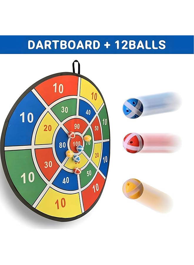 X spring Kids Dart Board Game Set Dart Board For Kids With 12 Sticky Balls Indoor Outdoor Yard Party Sports Game Toys Classic Toy Party Favor Great Gift For Boys Girls Ages 3 Year Old And Up - Image 4
