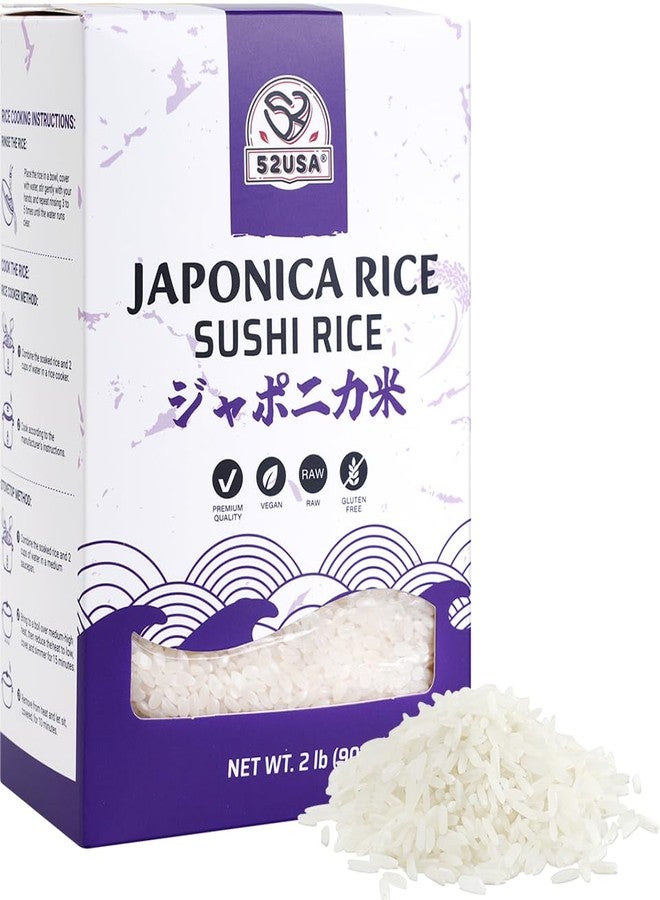 52USA Sushi Rice 2 Pound (32 Ounce), Premium Short Grain Rice, White Sticky Rice for Sushi and Japanese Food, Gluten-Free, Vegan - Image 1