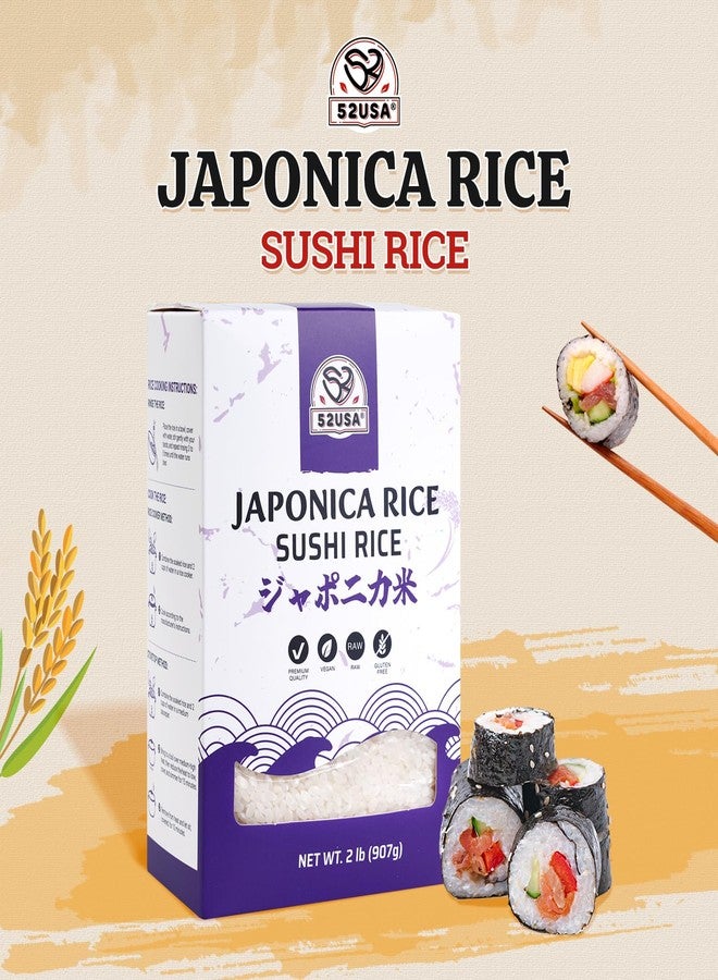 52USA Sushi Rice 2 Pound (32 Ounce), Premium Short Grain Rice, White Sticky Rice for Sushi and Japanese Food, Gluten-Free, Vegan - Image 3