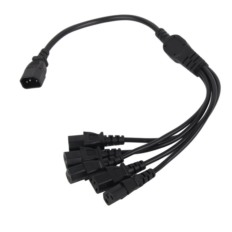 UPS PDU C14 to 5 X C13 Power Adapter Cable Male to Female 10A 250V Y Splitter Power Adapter Cable 1.6ft - Image 2