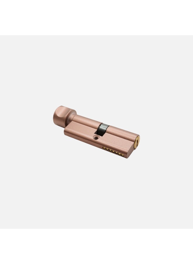CINCINNO Levitas Premium Aluminium Door Lock Set – Complete Door Handle Kit with Lock Body, Cylinder, Escutcheon, Striker Plate, Keys –Secure&Stylish for Home and Office Doors (Rose Gold)  - Image 5
