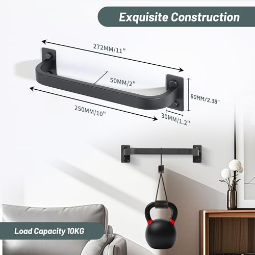 Mooche Bathroom Towel Bar 10 inch Towel Racks for Bathroom Wall Mounted SUS304 Stainless Steel Heavy Duty Towel Holder Bathroom Accessories Modern Home Decor Matte Black Finished - Image 3