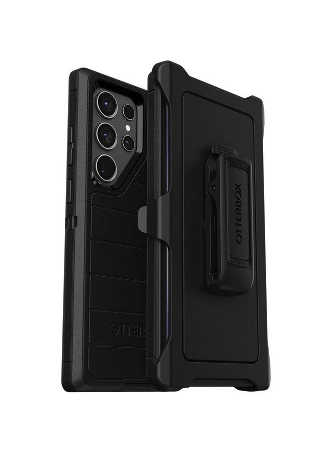 أوتربوكس جراب OtterBox Galaxy S23 Ultra (فقط) - سلسلة Defender - أسود، قوي ومتين - مع حماية للمنافذ - يتضمن حامل مشبك الحافظة - حماية من الميكروبات - عبوة غير مخصصة للبيع بالتجزئة - Image 1