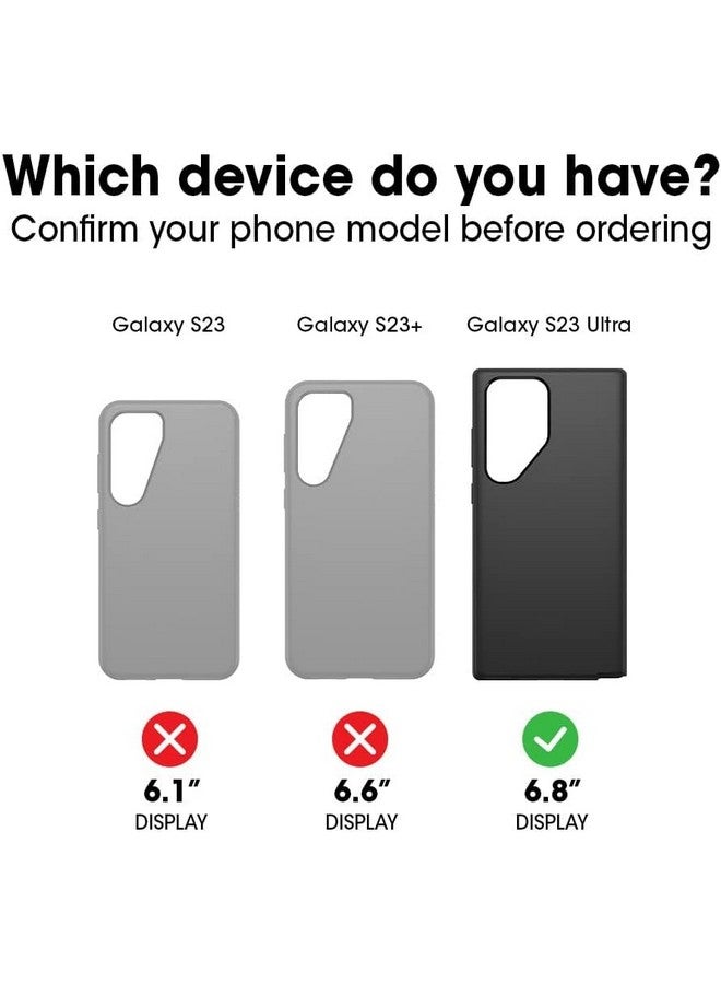 أوتربوكس جراب OtterBox Galaxy S23 Ultra (فقط) - سلسلة Defender - أسود، قوي ومتين - مع حماية للمنافذ - يتضمن حامل مشبك الحافظة - حماية من الميكروبات - عبوة غير مخصصة للبيع بالتجزئة - Image 2