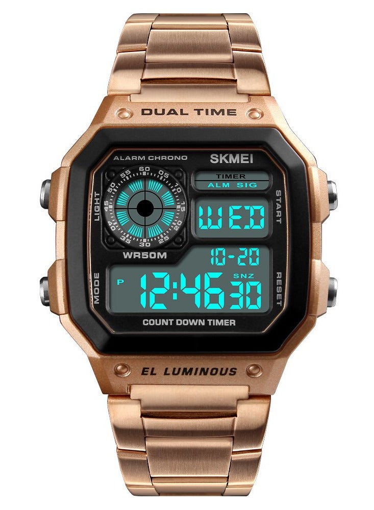 SKMEI Wrist Watch for Men, Digital Sports Waterproof Watch with Dual Time Chronograph Countdown Alarm Backlight - Image 1
