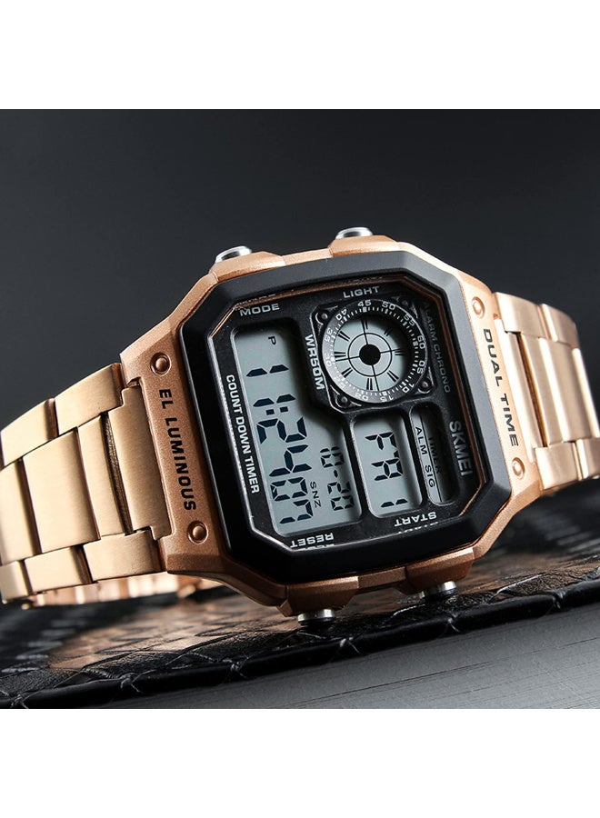 SKMEI Wrist Watch for Men, Digital Sports Waterproof Watch with Dual Time Chronograph Countdown Alarm Backlight - Image 3