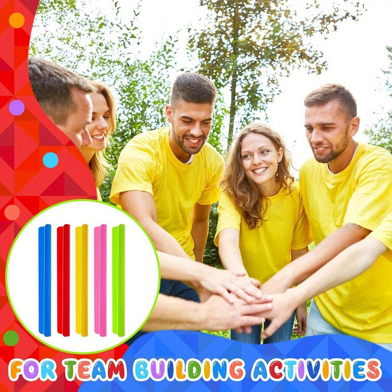 13 Pcs Colorful Team Building Activity Game Set 30m 11.8in Interactive Multiplayer Challenge For Group Cohesion Collaboration And Fun Mixed Colors Ideal For Family Gatherings Outdoor Activities Team Spirit Training - Image 1