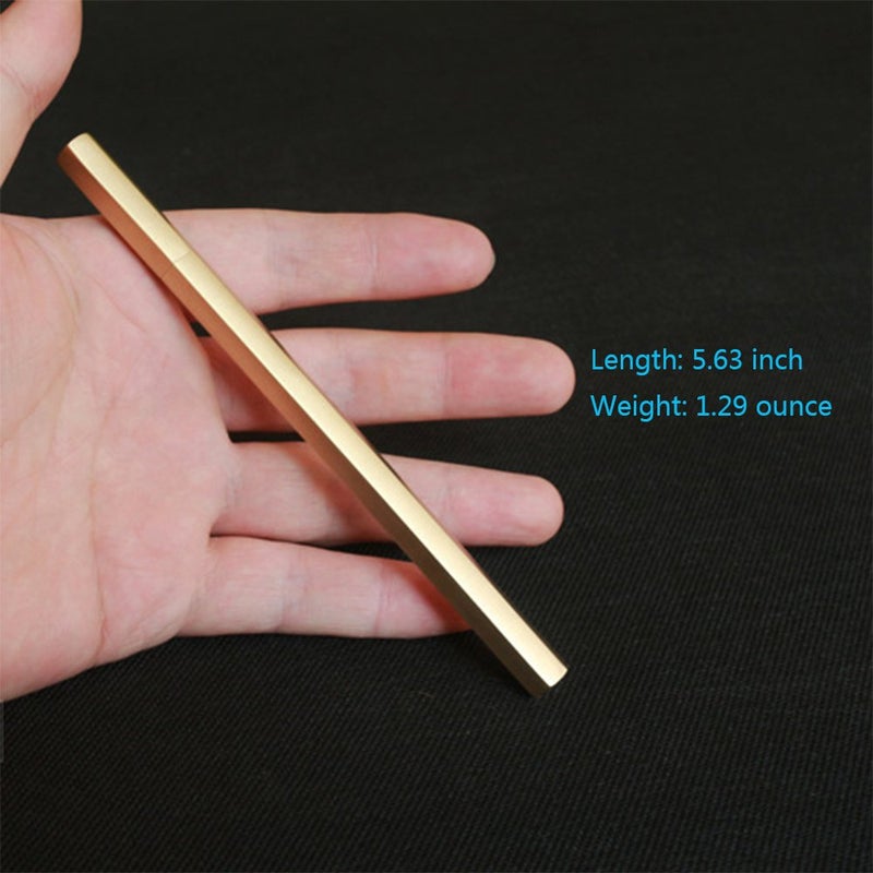 EKLOEN EDC Pocket Six-Edge Solid Brass Signature Pen - Image 3