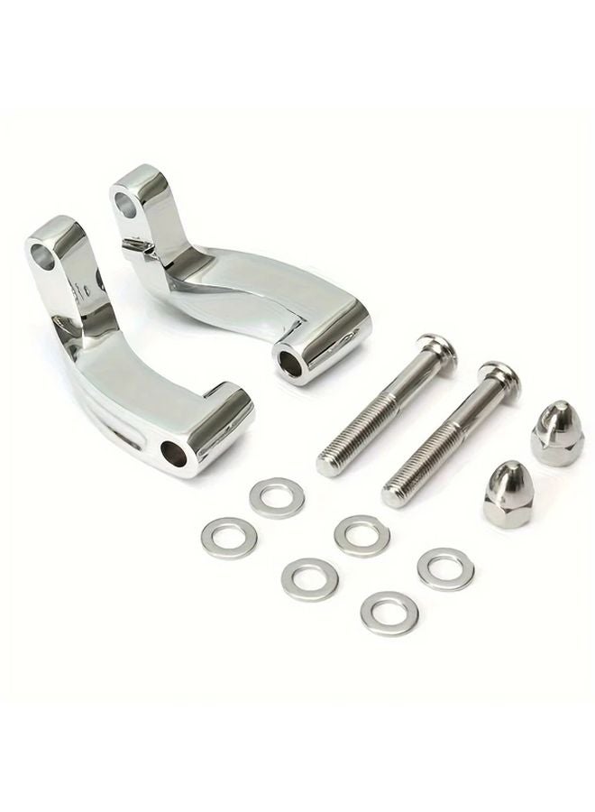 Chrome Motorcycle Mirror Mount Adapter Kit For Harley Davidson 2006 2017 Models - Image 1