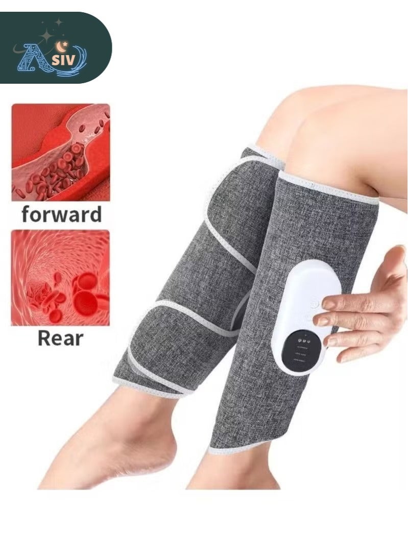 أسيف مدلك للساق بضغط هواء العجل مع مدلك حراري لاسلكي للساق ، مدلك الدورة الدموية وتخفيف الآلام ، 3 أوضاع ، 3 شدة هدايا للرجال والنساء - Image 1