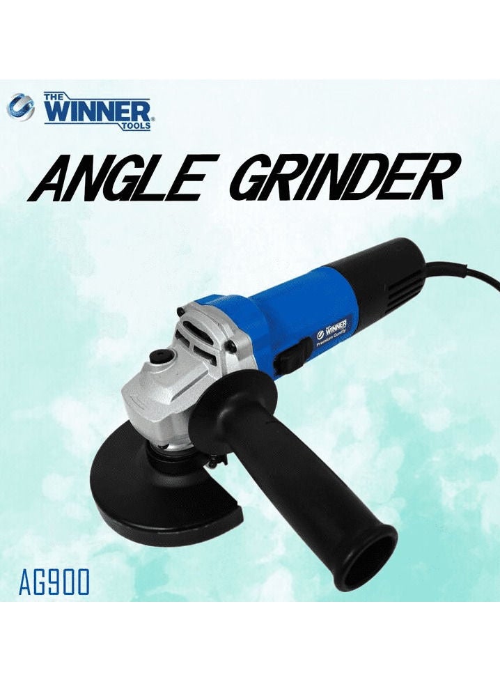 Winner Angle Grinder Cutter Machine Premium Quality 900w 11000rpm 115mm For Metal Grinding And Cutting Self Locking Cap Winner Tools Ag900  - Image 1