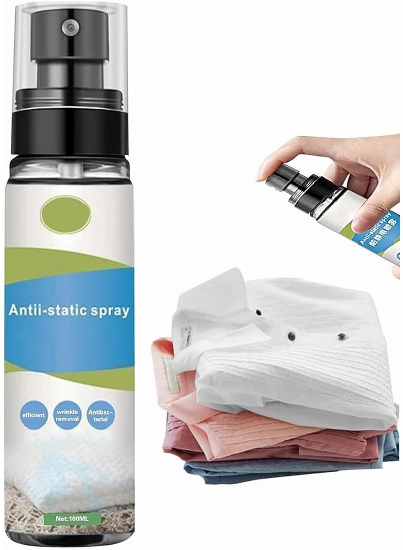 Zikra Anti Static Spray, 100 ml Eliminator Spray, Residue-Free Portable Travel Size Cling Static Spray for Clothes, Dresses, and Fibers - Image 1