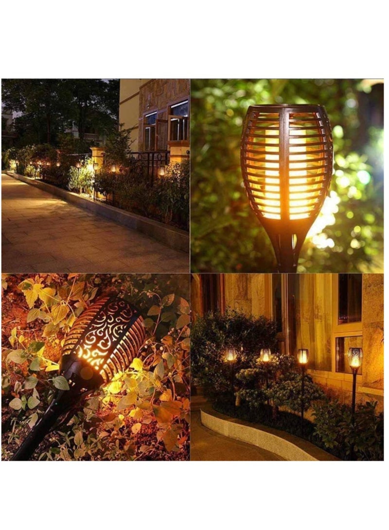 ELTRAZONE Solar Flame Torch Lights Outdoor, Decorative Pack of 1 pcs Each 96 LED Lamp with Dancing Flames Torches Landscape, Waterproof Outdoors Garden Patio Deck Decorations Lighting with Auto On/Of - Image 3